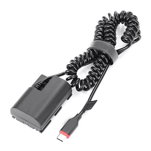 Tibvox Type-C to LPE6 DR-E6 Dummy Battery Portable Camera Power Source for 60D 70D
