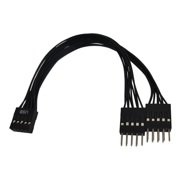 Tibvox USB Data Transfer with a Shielded 9 Pin to Dual9Pin Cable Fast & Stable Shield