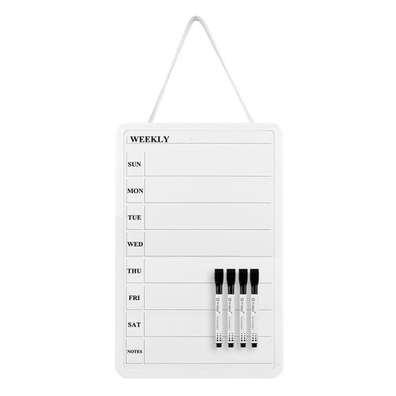 Tibvox Wall Mount Magnetic Message Board Whiteboard Weekly Planner For Notes Schedules
