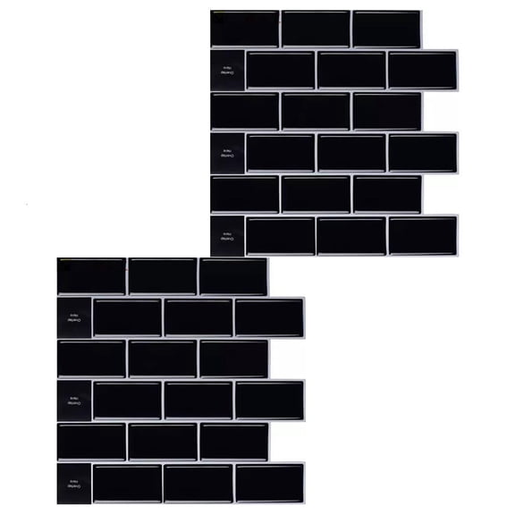 Tibvox for Subway Tile Peel And Stick Self Adhesive Wall Sticker Home Decor Brick Tile