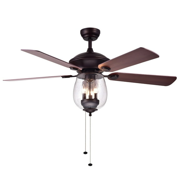 Tibwald 52-inch 5-Blade Ceiling Fan Glass Bowl Lighting
