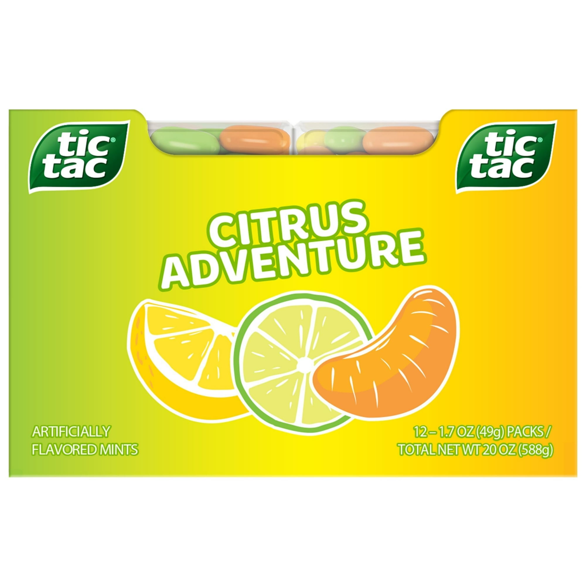 Tic Tac, Mints, Citrus Adventure 12 Pack, 1.7 oz Each - Walmart.com