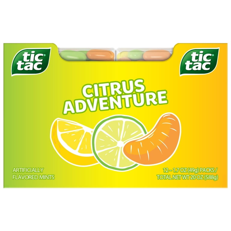 Tic Tac, Mints, Citrus Adventure 12 Pack, 1.7 oz Each - Walmart.com