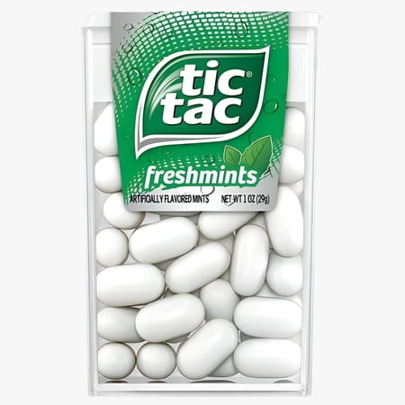 Tic Tac Fresh Breath Mints, Freshmint, Bulk Hard Candy Mints, 1 oz Singles, 12 Count