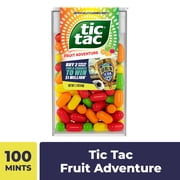 Tic Tac Fruit Adventure, On-the-Go Pocket-Sized Mints, 100 pieces, 1.7 oz Single Pack