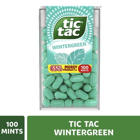 Tic Tac Wintergreen, On-the-Go Breath Mints, Pocket-Sized Mints, 100 pieces, 1.7 oz Single Pack