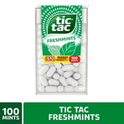 Tic Tac Freshmints, On-the-Go Breath Mints, Pocket-Sized Mints, 100 pieces, 1.7 oz Single Pack