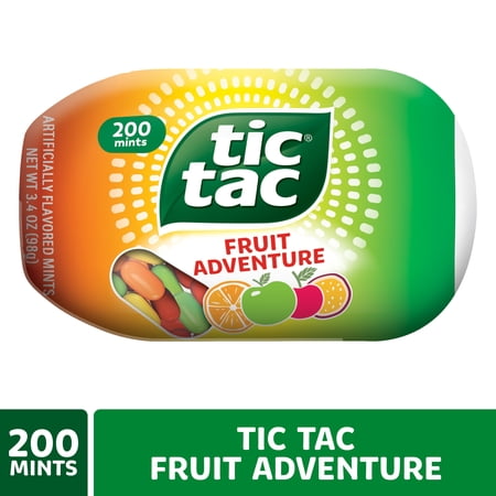 Tic Tac Fruit Adventure, On-the-Go Pocket-Sized Mints, 200 Pieces, 3.4 oz Single Pack