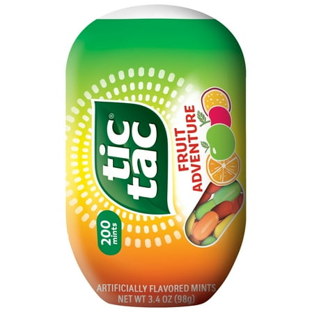 Tic Tac Fruit Adventure, On-the-Go Pocket-Sized Mints, 200 pieces, 3.4 oz Single Pack