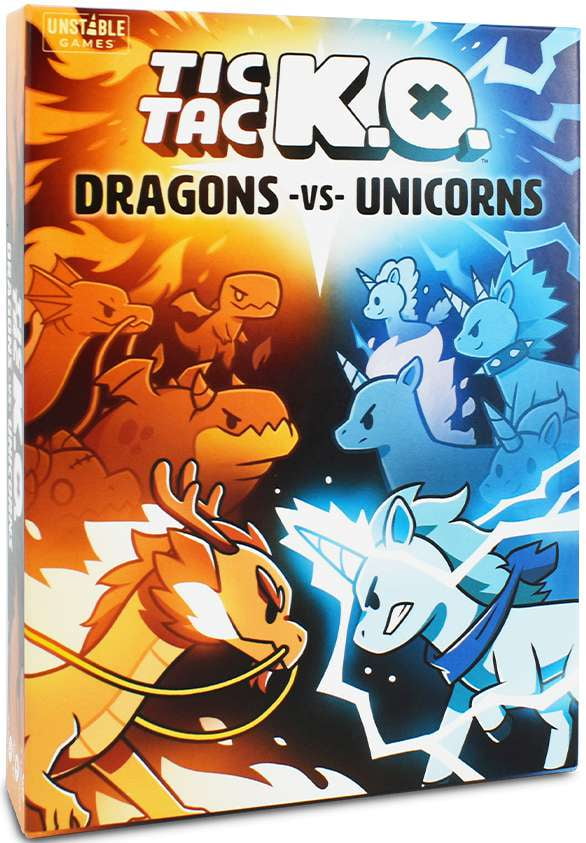Tic Tac K.O. Dragons Vs Unicorns Card Game