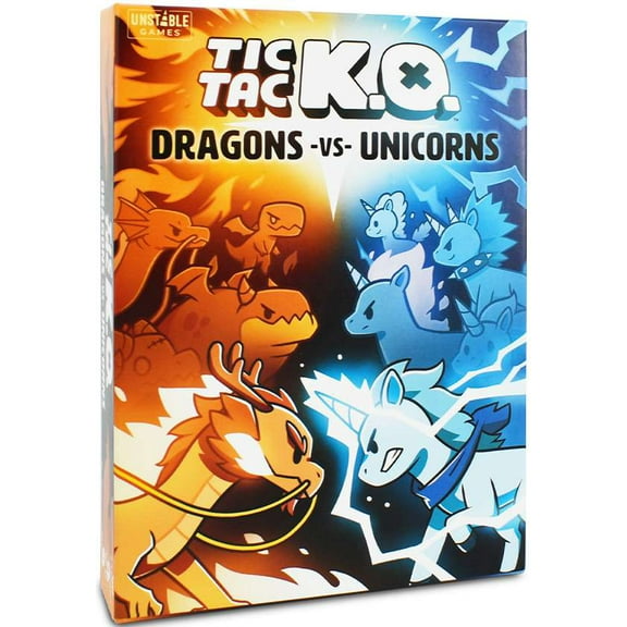 Tic Tac K.O. Dragons Vs Unicorns Card Game