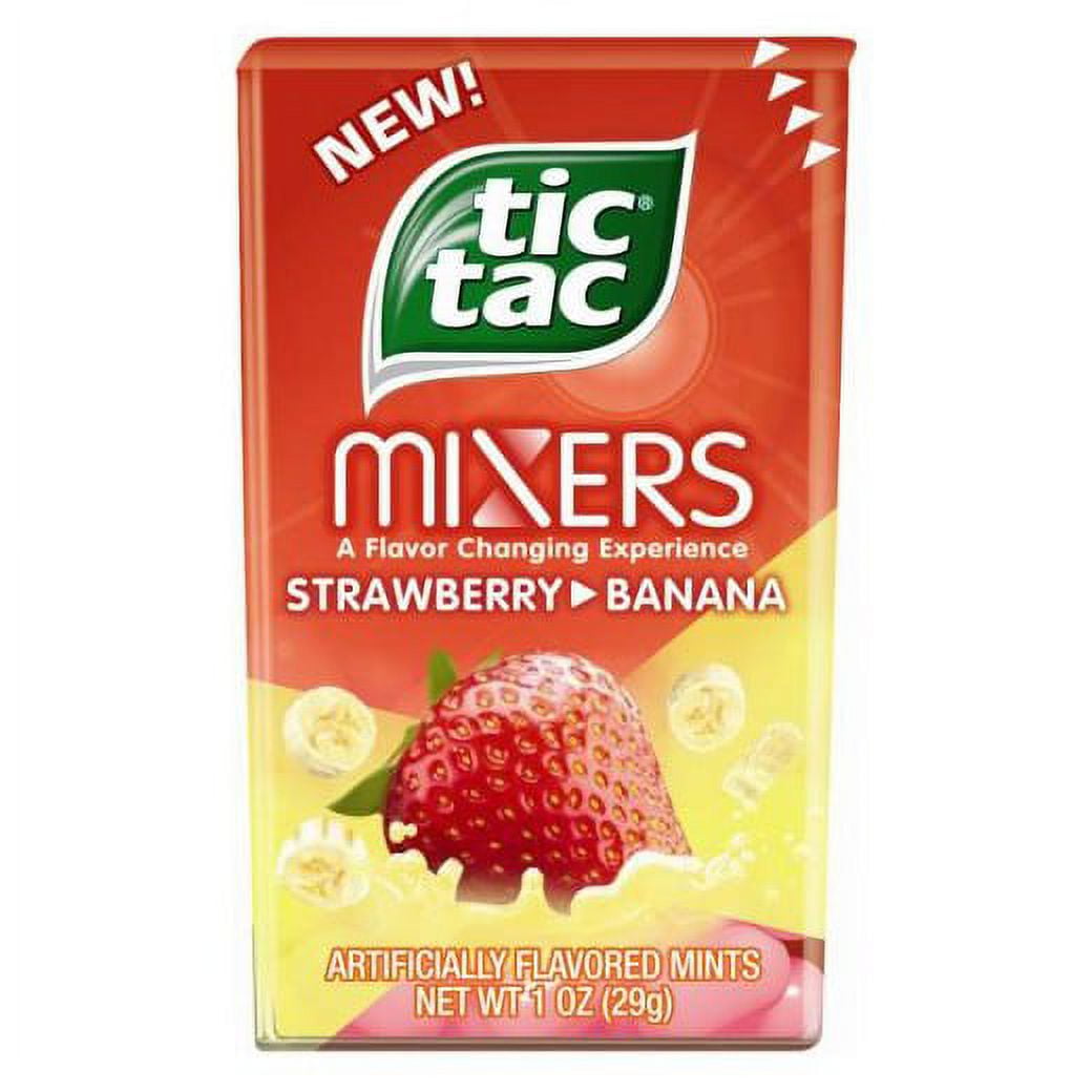 Tic Tac Mint Mixers, Strawberry Banana, 1 Oz, (Pack of 12)