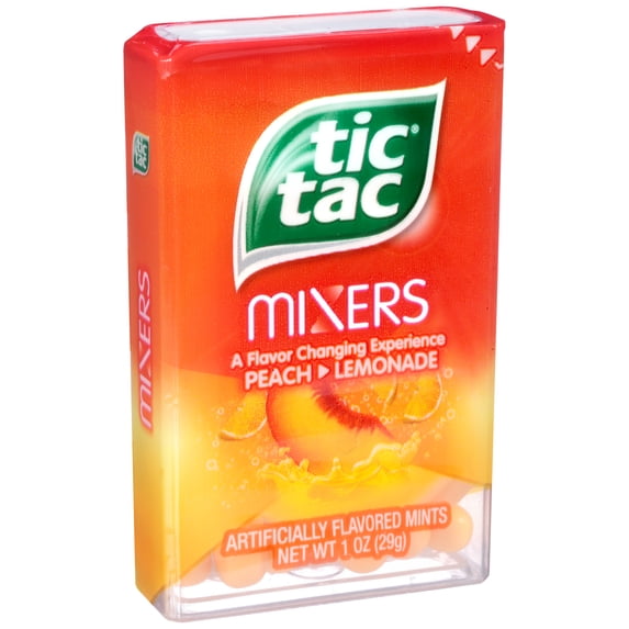 Tic Tac Tic Tac? Mixers Peach Lemonade Mints 1 oz. Tub — product image