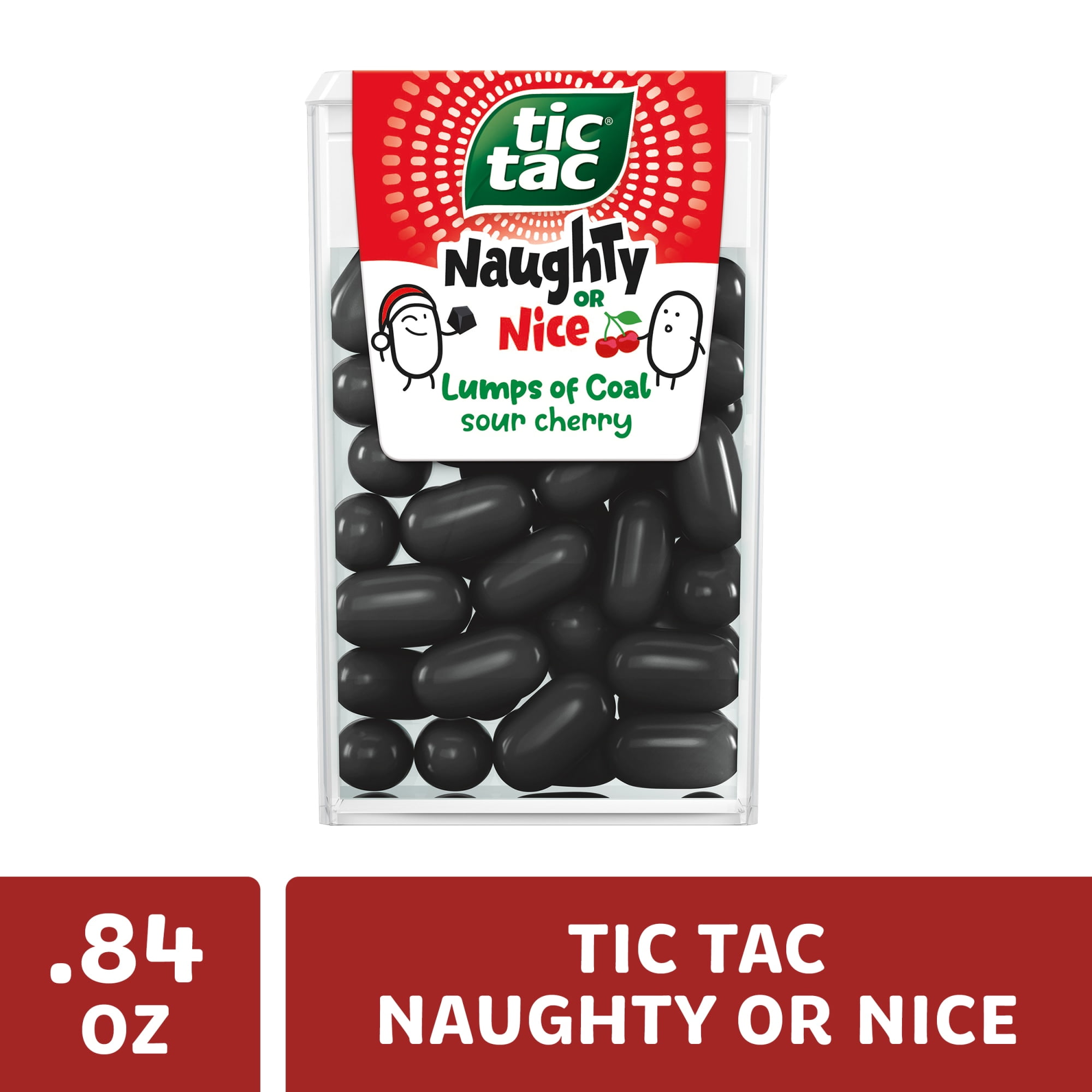 TICCA×アンシェヌマン Tic Tac, Naughty Or Nice Lumps Of Coal, Sour Cherry Mints, .84 oz