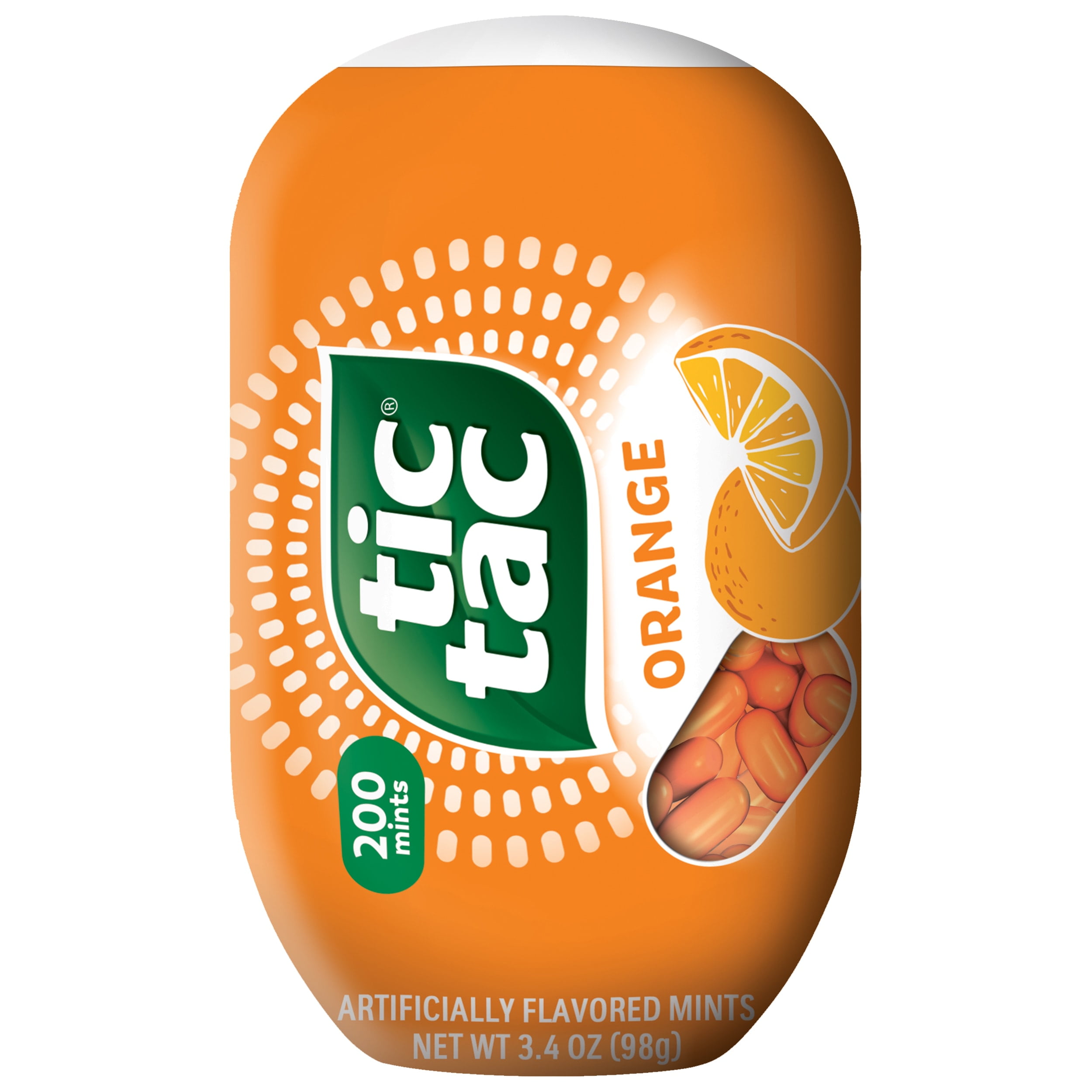 Tic Tac Orange Flavored Mints, 3.4 oz Bottle Pack 