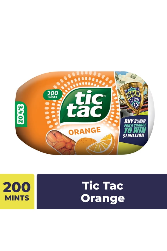 Orange, On-the-Go Pocket-Sized Mints, 200 pieces, 3.4 oz Single Pack