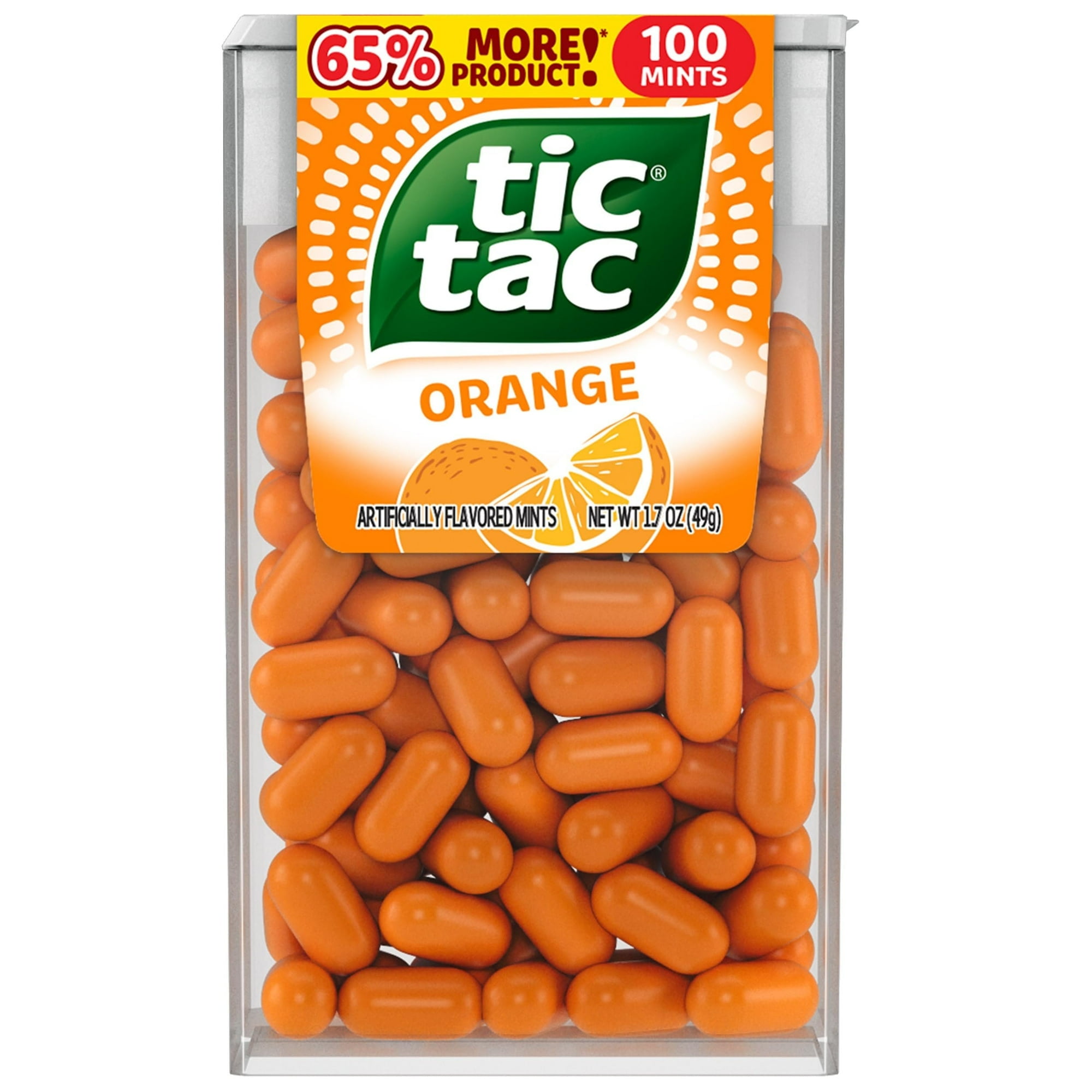 Tic Tac Orange Mints, Bulk 12 Pack, On-The-Go Refreshment, 1.7 oz Each