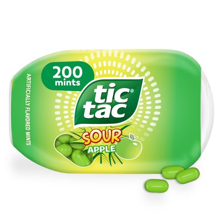 Tic Tac Sour Apple Mints, On-the-Go, Refreshing Sour Fruity Mints, Share Size, Portable Bottle Pack, 3.4 oz