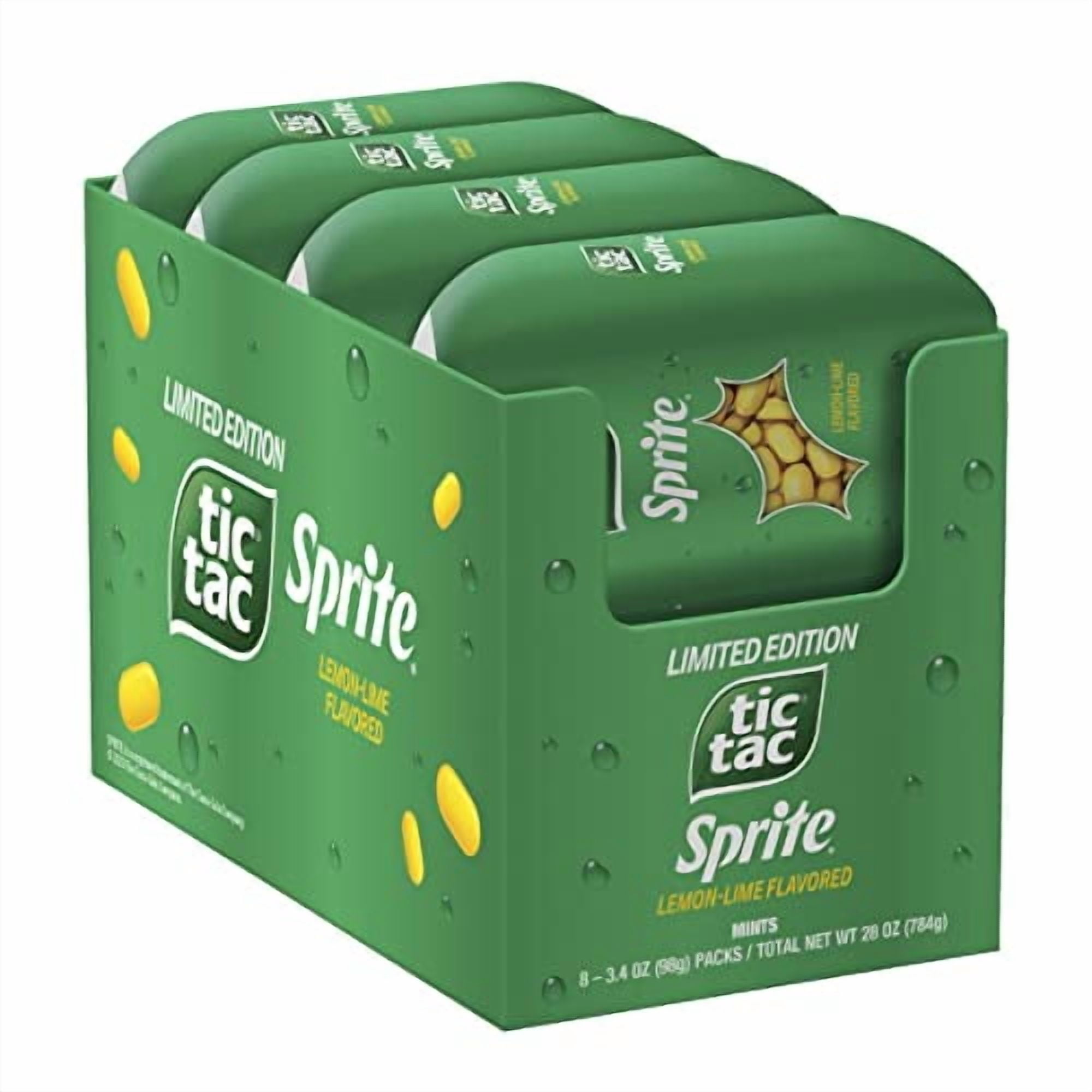 Tic Tac, Sprite Lemon-Lime-Flavored, On-The-Go Refreshment, 3.4 oz Each ...