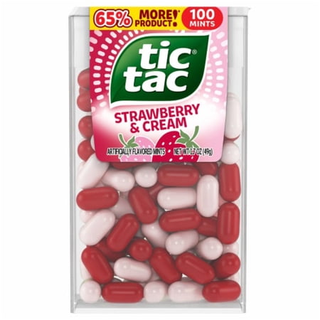 Tic Tac Strawberry & Cream Mints On-the-Go Refreshment 1.7 oz