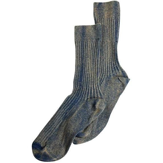 Tic Tac Toe - Big Boys Vintage Crew Sock 37003-XX-Large (overdyed denim blue)