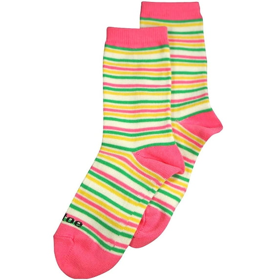 Tic Tac Toe - Big Girls' Ankle Sock 31890-XX-Large (pink stripe)
