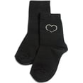 thumbnail image 1 of Tic Tac Toe - Big Girls' Anklet Sock 31818-XX-Large (black heart), 1 of 3