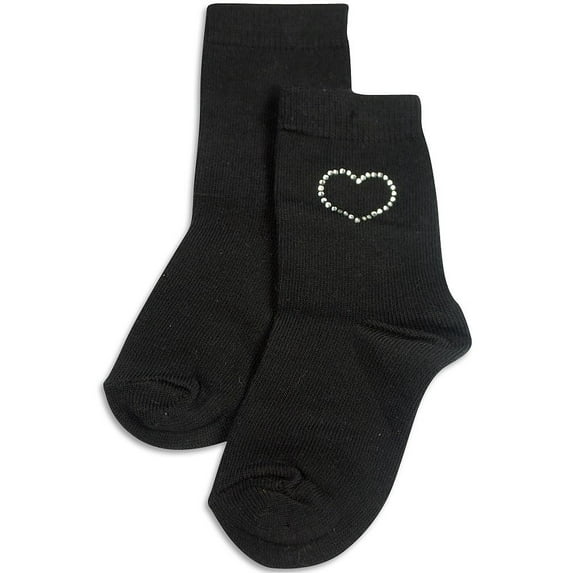 Tic Tac Toe - Big Girls' Anklet Sock 31818-XX-Large (black heart)