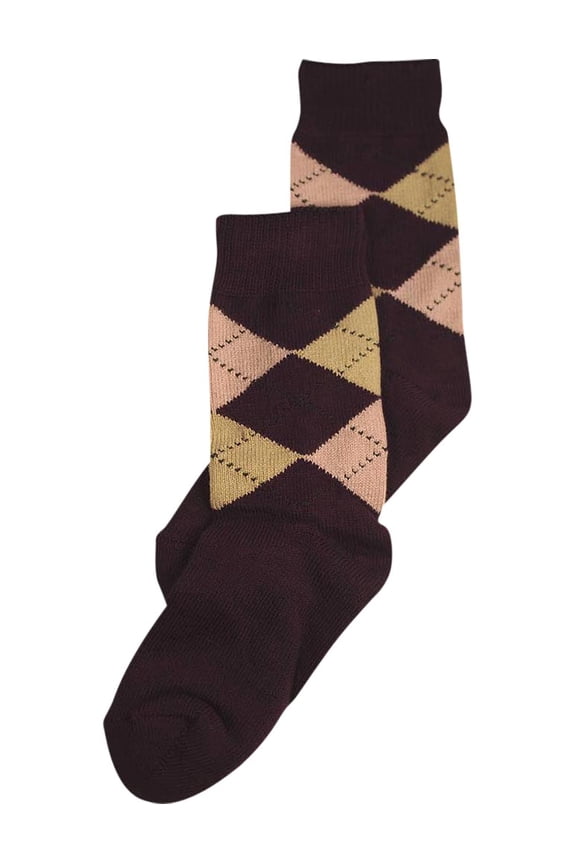- Big Girls' Argyle Sock 31866-X-Large (purple argyle)