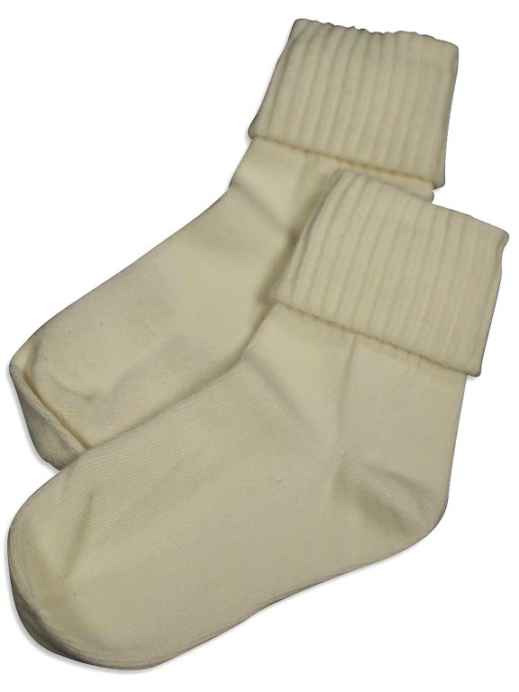 - Big Girls' Triple Roll Socks 31766-X-Large (ivory 1)