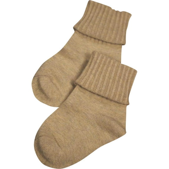 Tic Tac Toe - Big Girls' Triple Roll Socks 31770-Large (wheat)
