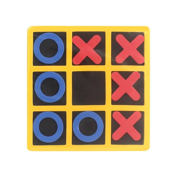 Tic Tac Toe Board Game, Portable Travel Noughts And Crosses Game, Educational Strategy for Indoor Party Family Fun