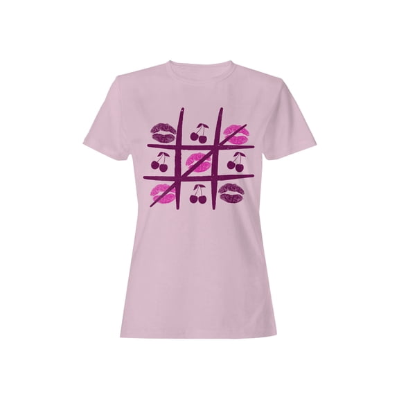Tic Tac Toe Cherries & Kisses Women's T-shirt