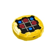 Tic Tac Toe Game, 4 in 1 Handheld Educational Game Machine, Electronic Tic Tac Toe Game for Education and Memory Growth, Home, Toy Board Game for Kids and Adults (Yellow)