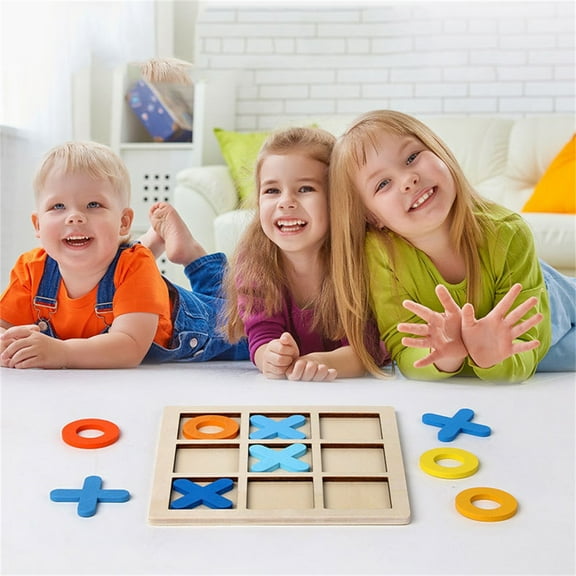 Tic Tac Toe Game under $5! Yannianjz Tic Tac Toe Game forKids, Wooden Board Game, Educational TravelToy, Family Indoor Game, Strategy Learning Game,KidsBirthday Christmas Gift