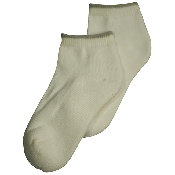 Tic Tac Toe Girls Athletic Ankle Socks 31896-Medium (WHITE)