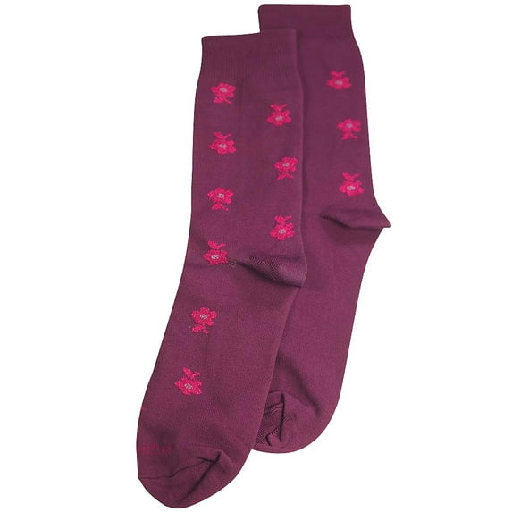 Tic Tac Toe Girls Flower Sock 31874-XX-Large (PURPLE)