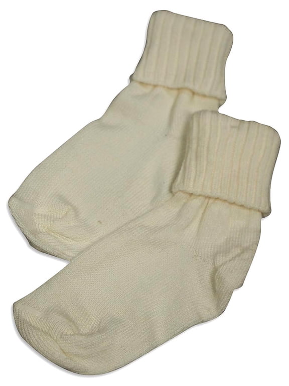 - Little Girls' Triple Roll Socks 31765-Medium (Ivory 2)