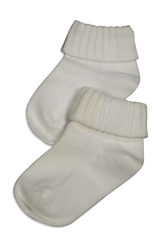 - Little Girls' Triple Roll Socks 31767-Small (white)