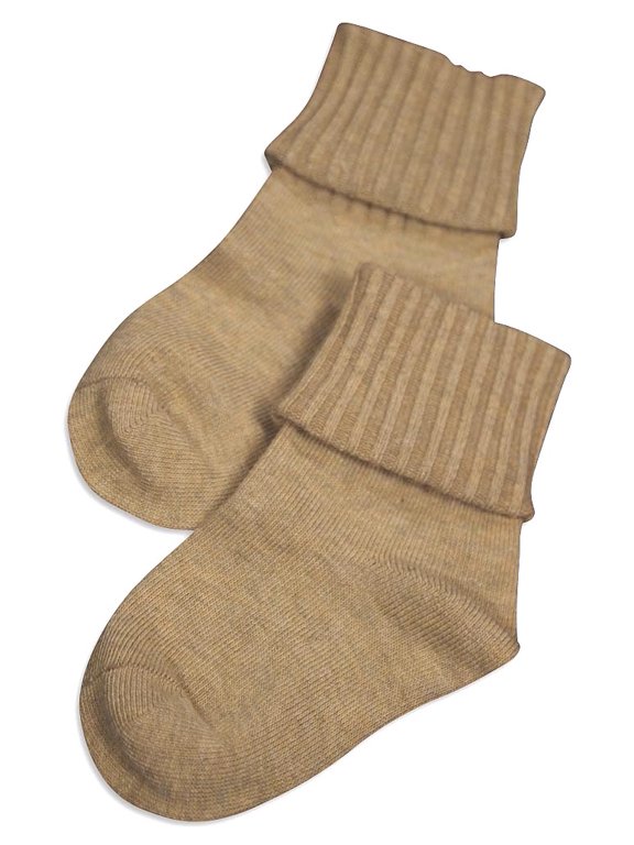 - Little Girls' Triple Roll Socks 31769-Small (wheat)