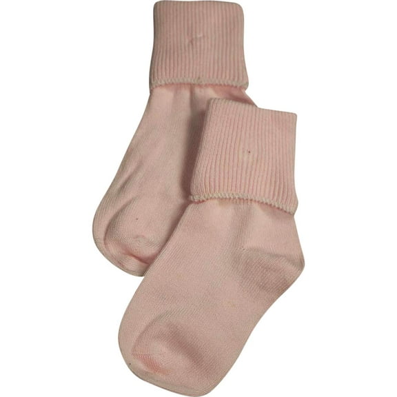 Tic Tac Toe - Little Girls' Turn Cuff Socks 31786-Medium (pink 2)