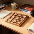 thumbnail image 1 of Tic Tac Toe under $5! Cagogo Wooden Tic Tac Toe Game, Noughts And Crosses Board Game,KidsEducationalToys, Indoor Playing Game, Family Board Games, 1 of 6