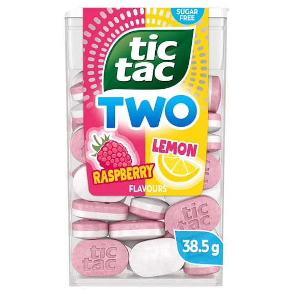 Tic Tac Two Raspberry & Lemon 38.5g, Imported from Britain