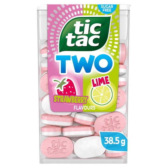 Tic Tac Two Strawberry & Lime 38.5g, Imported from Britain