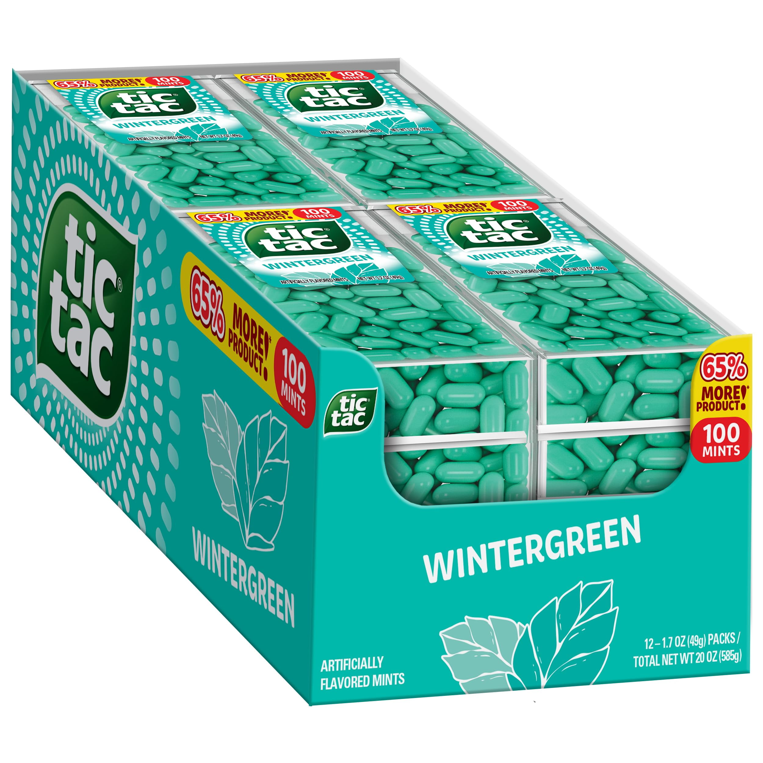 Tic Tac Wintergreen Breath Mints, Bulk 12 Pack, OnTheGo Refreshment