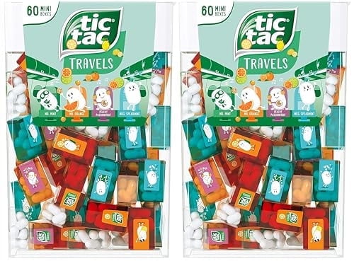 Tic Tacs Travels Mini Packs Individual Flavor Packets, Strawberry