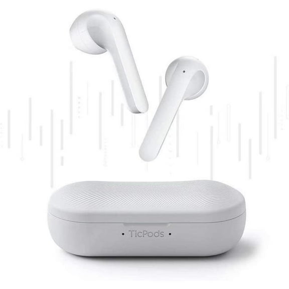 TicPods 2 Pro True Wireless Earbuds TWS Earbud Bluetooth 5.0 Earphones with Dual-Mic Semi-in-Ear Voice Assistant Head Gesture Touch Controls Quick-Commands IPX4 Waterproof 20H Battery, Ice