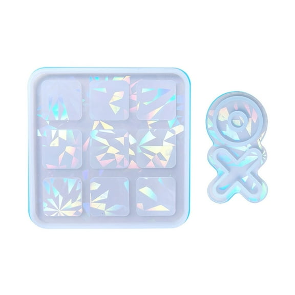 TicTacToe Resin Board Game Silicone Chess Mold Art Making Chess Game Resin Board Silicone Kit Personalized