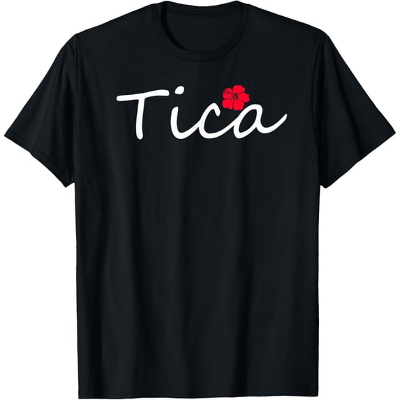 Tica Costa Rica Souvenir T-ShirtMen's and women's gift, black and white T-shirt, size: Extra large S-4XL