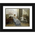 thumbnail image 1 of Tichy, Hans 32x25 Black Ornate Wood Framed with Double Matting Museum Art Print Titled - Mrs Leopoldine Masarai, 1 of 4
